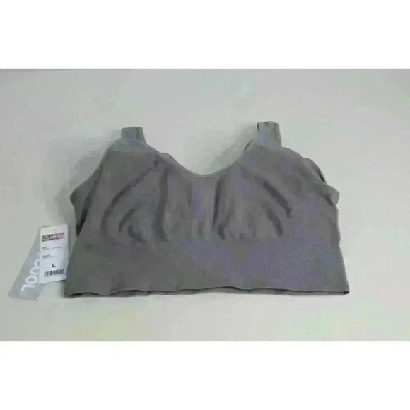 New Women's 32 Degrees Cool Steel Gray Seamless Racerback Sports Bra Size L NWT - Picture 7 of 11